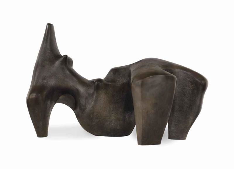 Henry Moore, Reclining Figure, 1969-1970, Bronze with brown patina