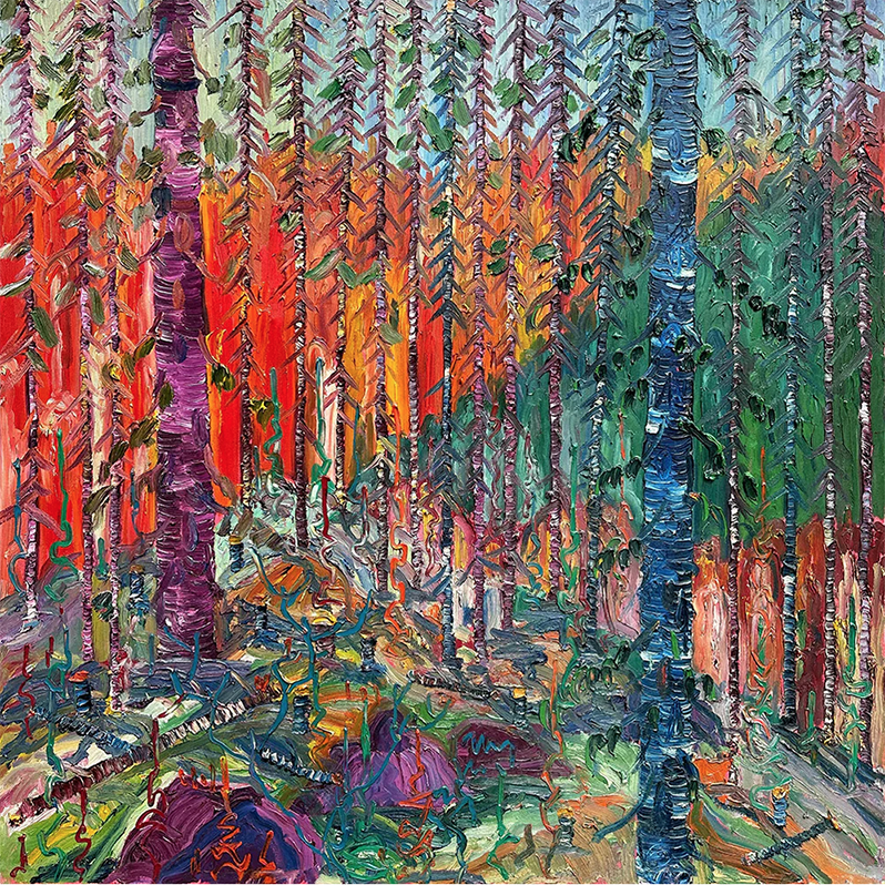 Alex Cameron, My Pinery, oil on canvas, 60 x 60 inches