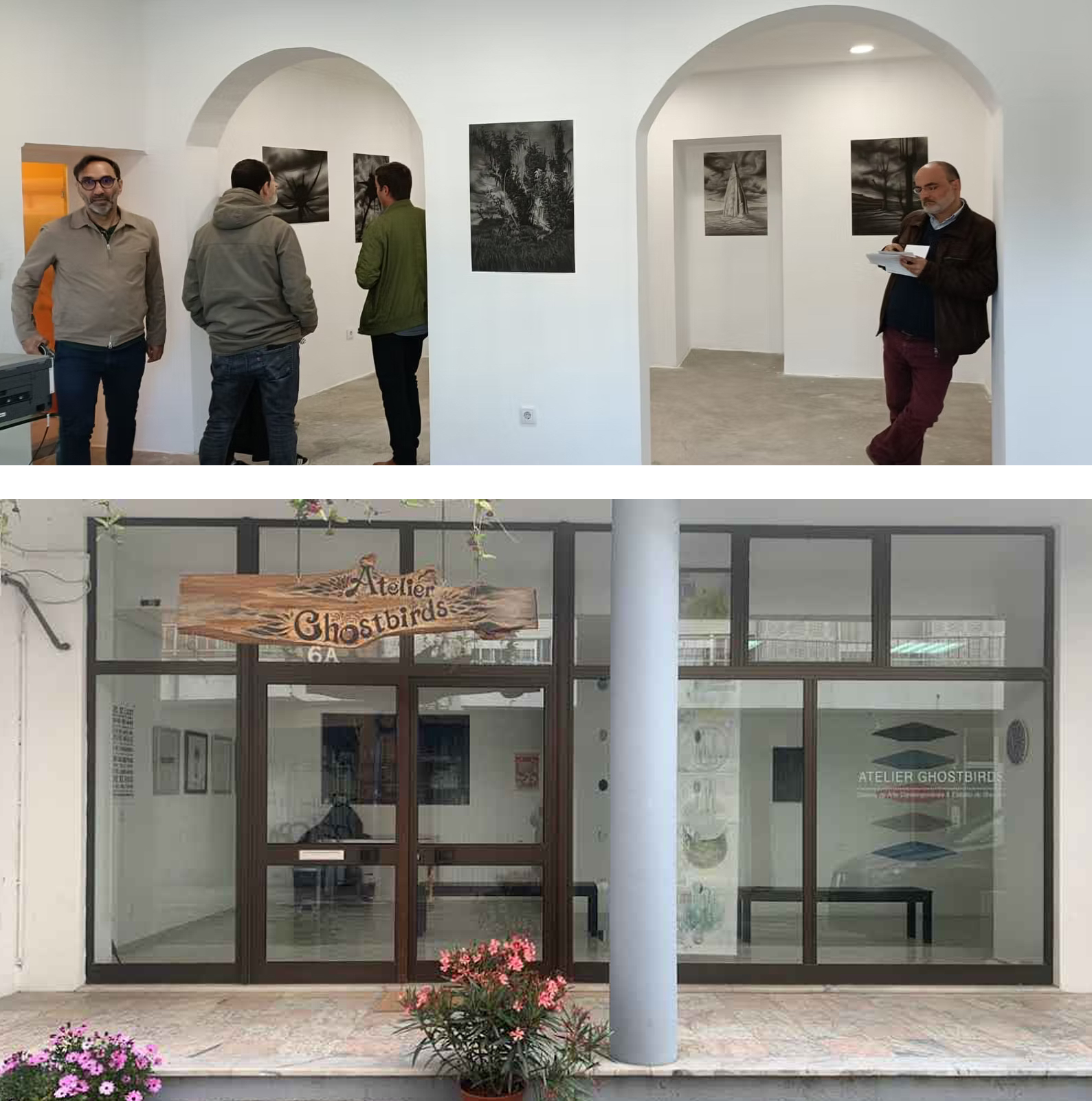 (top) Braco Perna 44, Lisbon, Portugal, (bottom) Atelier Ghostbirds, Caldas da Rainha, Portugal