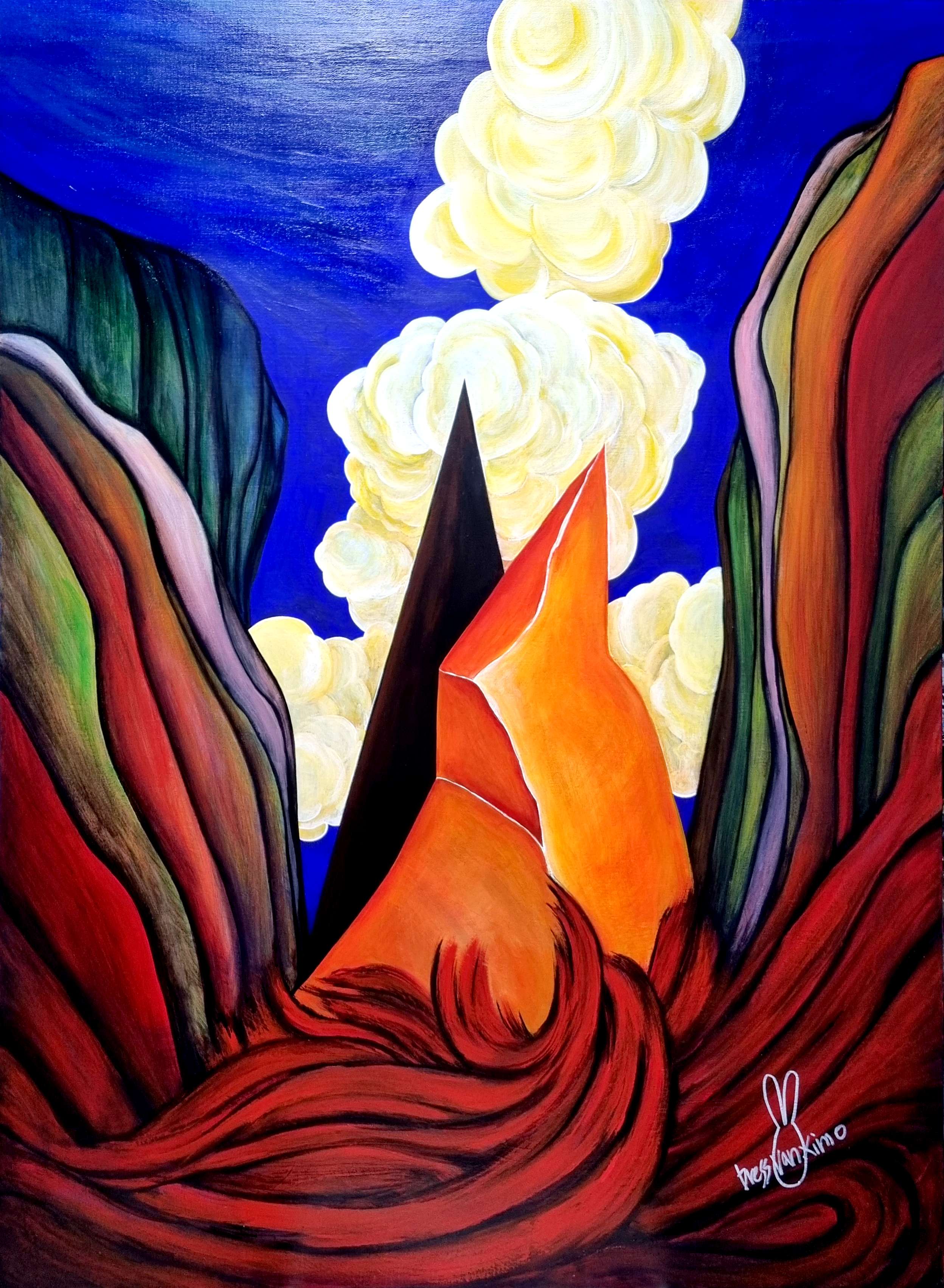 Dressvanximo, Deus Ex Machina, 45.9 × 35.8 in, various materials, 2025