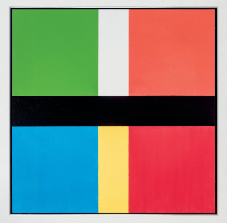 Jaan Poldaas, 1800 Series (1), 2018, enamel on canvas, 60 x 60 cm 