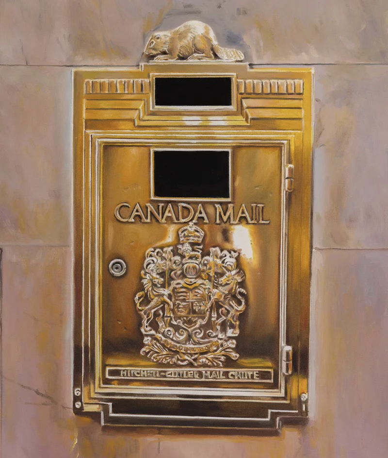 Joanne Tod; Beaver Snail, 2025, oil on canvas, 36 x 27 inches