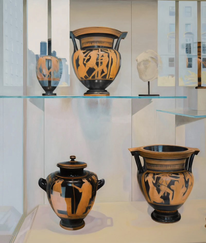 Joanne Tod; Morning at the MET, 2007, oil on canvas, 64 x 48 inches