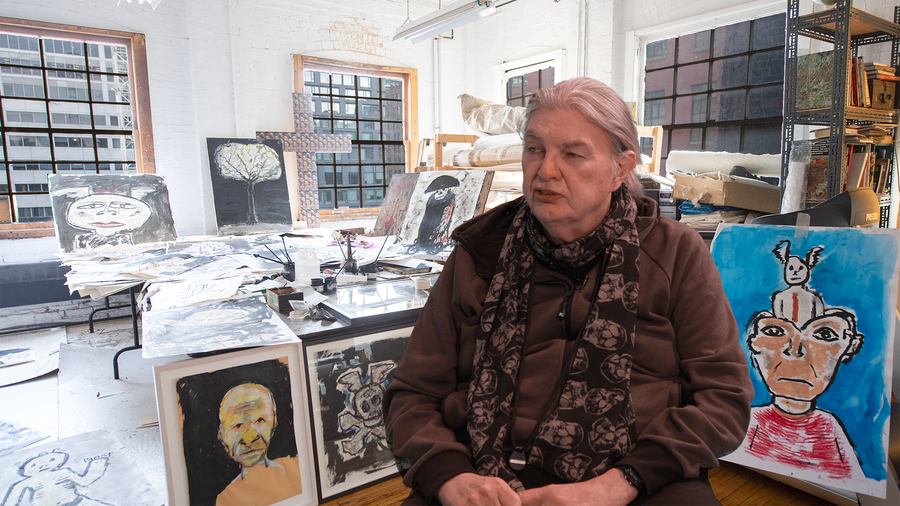 John Scott, 2021, being interviewed at the Weekly on the Arts program