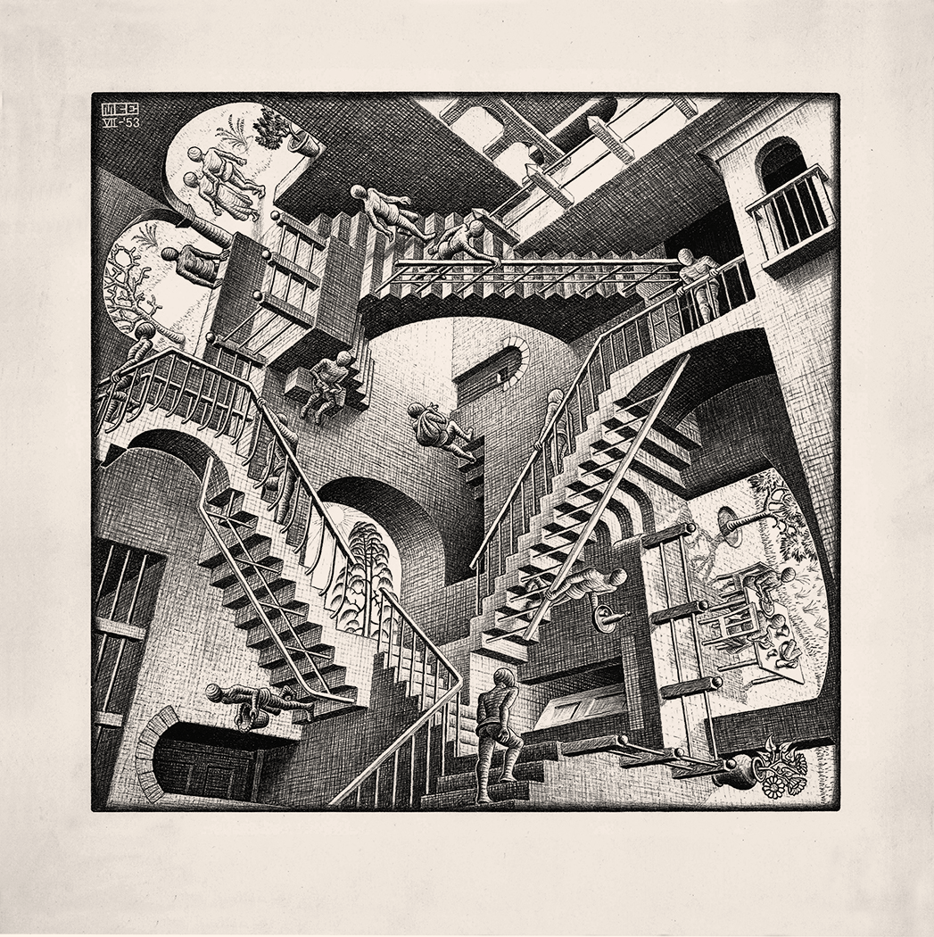 M. C. Escher, Relativity, Lithograph