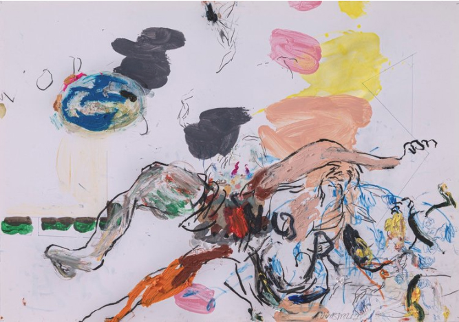 Ariadni Vitastali, Untitled 111, 2023, Mixed media on paper, 39 x 28"